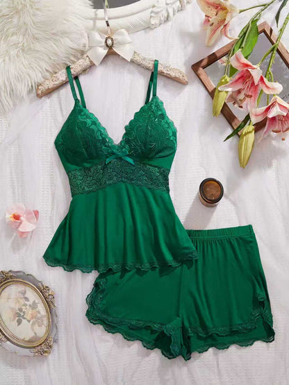 High Slit SPOILD Lacy Short 2-Piece Set